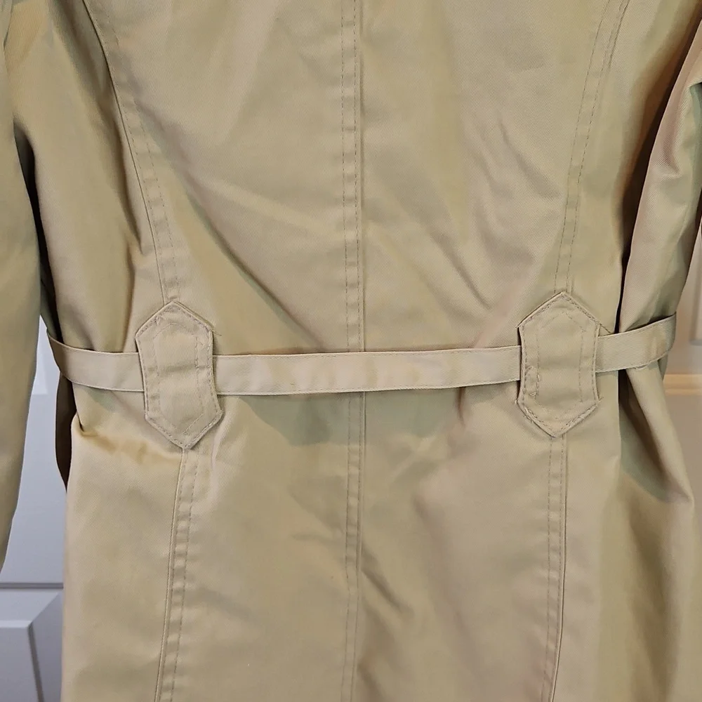Vintage Casual Corner Tan Utility Jacket with Plaid Hood Kids 11/12 80s